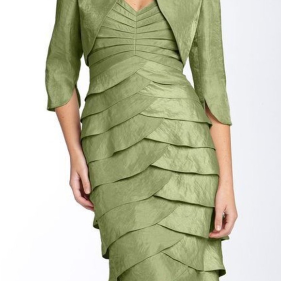 Adrianna Papell Blue Tiered Sheath dress size 8 - Picture 12 of 15